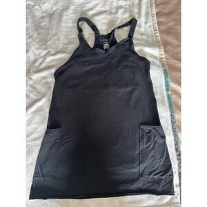 Sincerely Jules Active Athletic Dress w/ Built-In Shorts Black Sporty Chic Sz L